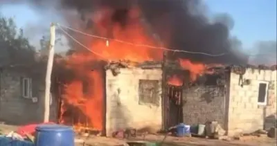 Yaşlı çiftin kaldığı bağ evi alev alev yandı #sanliurfa