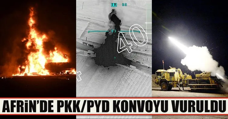 Terör örgütü konvoyu vuruldu