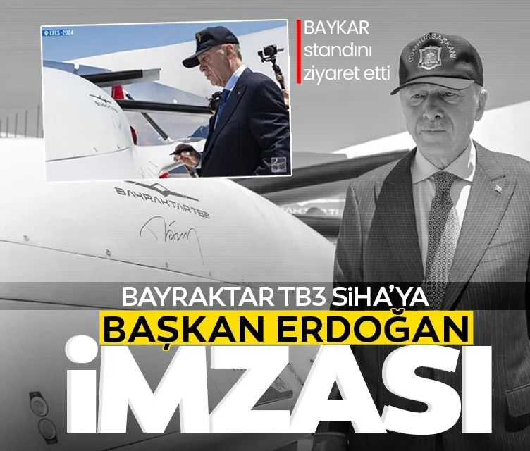 Başkan Erdoğan’dan Savunma Sanayii Fuarı’na ziyaret: Bayraktar TB3 SİHA’yı imzaladı