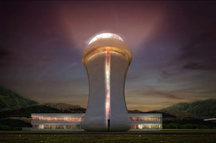 Rize-Artvin Havalimanı’nın yüzde 68’i tamamlandı; kulesi ’çay bardağı’ figürü olacak