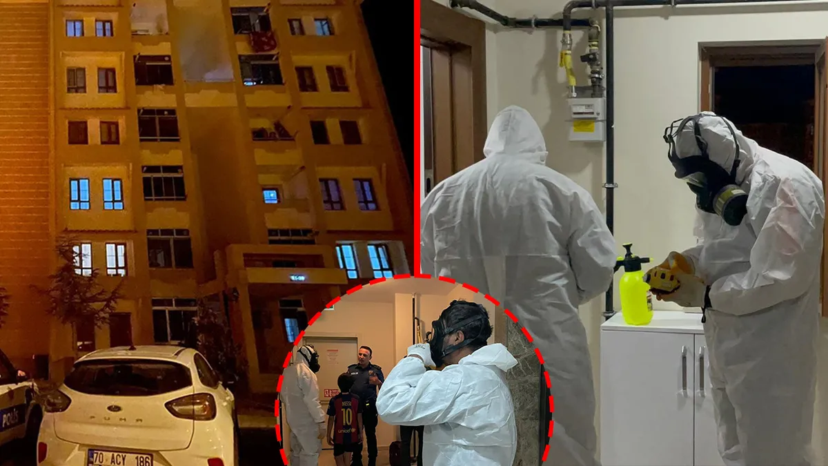 Karaman'da apartmanda ilaçlama paniği