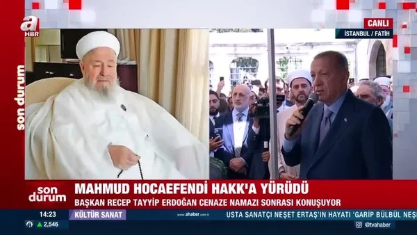 Başkan Erdoğan, İsmailağa Cemaati lideri Mahmud Efendi'nin cenaze namazı sonrası konuştu | Video