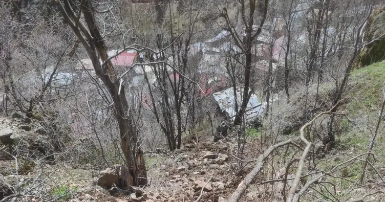 Yaylalar köyünde heyelan