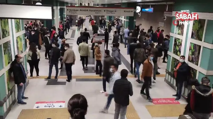 Arıza nedeniyle Bağcılar metro istasyonu hınca hınç doldu | Video