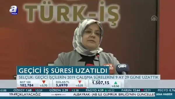Geçici iş süresi uzatıldı