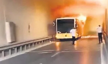 İETT Otobüsü alt geçitte alev alev yandı #istanbul