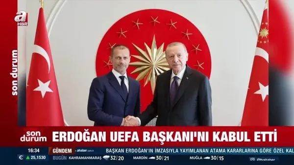 Başkan Erdoğan UEFA Başkanı Aleksander Ceferin ile görüştü | Video