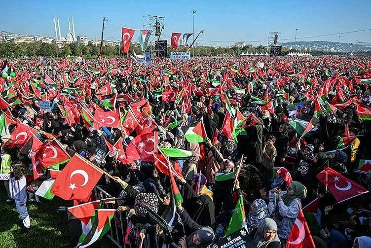Milyonlar Gazze için tek yürek! Büyük Filistin mitingine uluslararası katılım