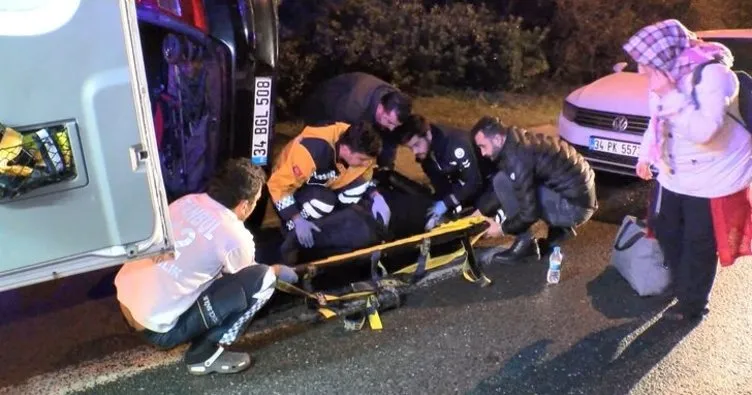 Üsküdar’da otomobil takla attı: 1 yaralı