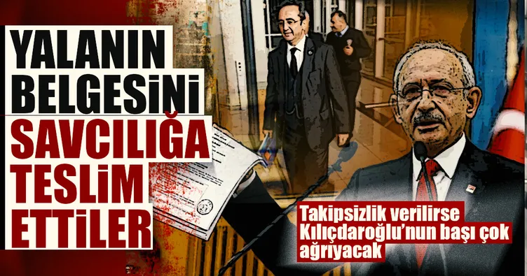 Yalanın belgesini getirdi