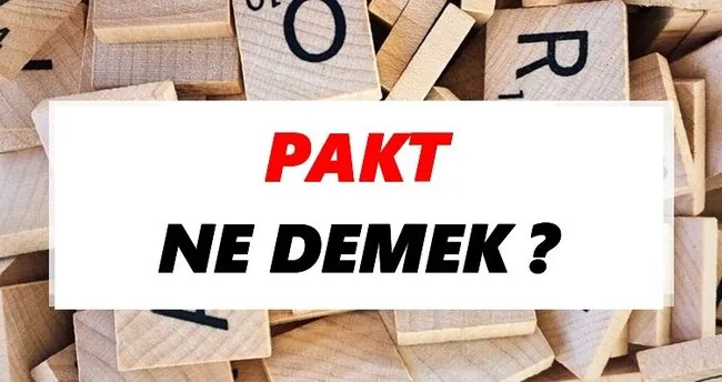 Pakt Ne Demek? TDK’ya Göre Pakt Sözlük Anlamı Nedir?