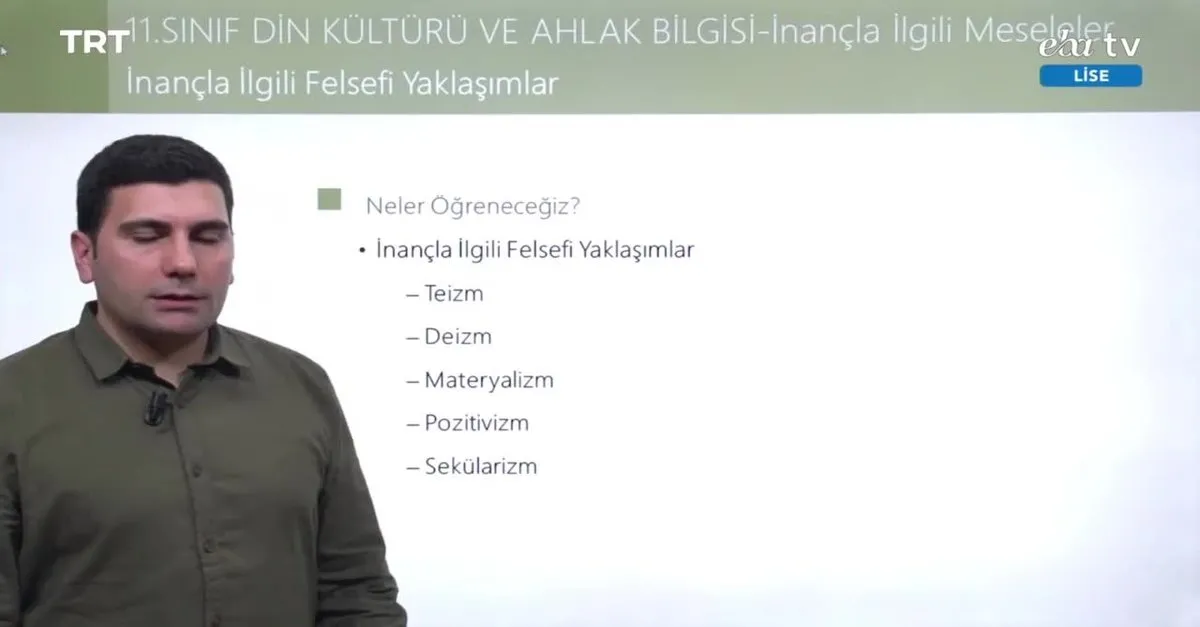 Eba Tv 11 Sinif Din Kulturu Ve Ahlak Bilgisi Konu Inancla Ilgili Meseleler Videosunu Izle Son Dakika Haberleri