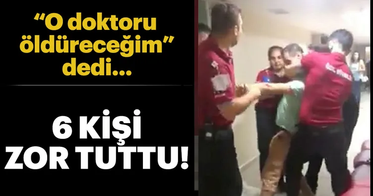 Doktoru tehdit edip tekmeyle saldırdı!