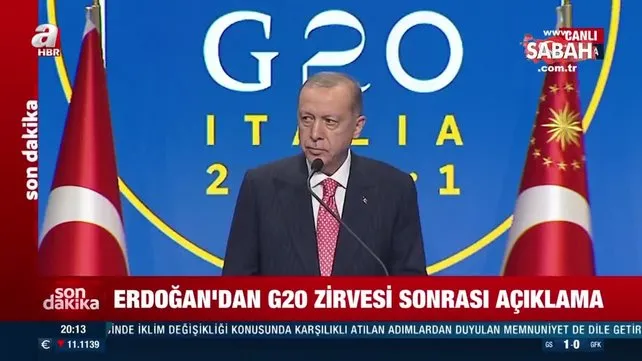 Son dakika! Başkan Erdoğan'dan G-20'de önemli açıklamalar | Video