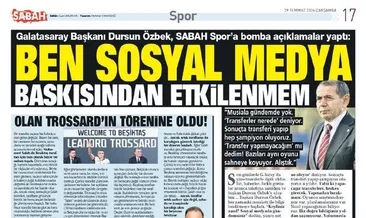 SABAH Spor aslan’ın gündemine oturdu