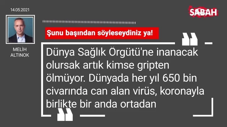 Melih Altınok | Şunu başından söyleseydiniz ya!