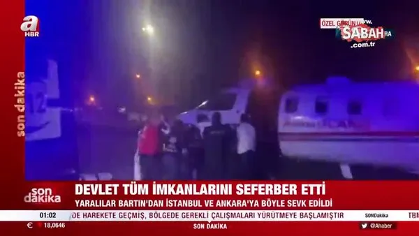 Bartın’daki maden patlamasında yaralananlar İstanbul ve Ankara’ya sevk edildi | Video