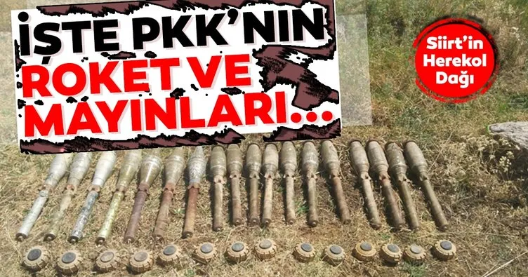 Herekol Dağı’nda PKK’nın mayın ve roketleri ele geçirildi