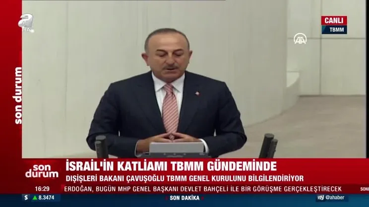 TBMM'deki Filistin oturumunda Bakan Çavuşoğlu'ndan önemli açıklamalar