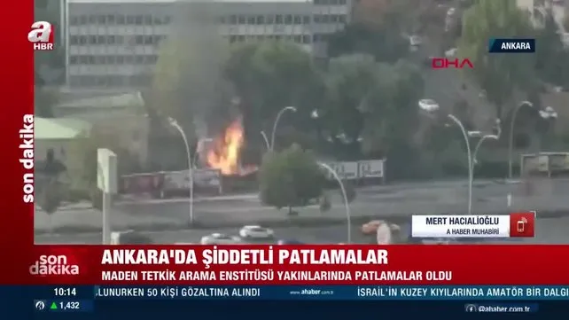 SON DAKİKA: Ankara'da MTA bahçesindeki patlama anı kamerada!