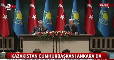 Cumhurbaşkanı Erdoğan ve Kazakistan Cumhurbaşkanı Nazarbayev ortak basın toplantısı düzenledi