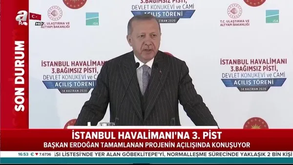 Başkan Erdoğan'dan tarihi açılış: 3. Havalimanı bağımsız üçüncü pistine kavuştu! | Video