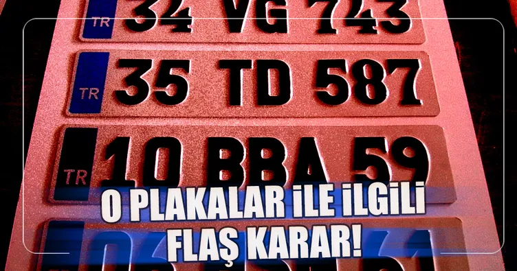 Çerçevesi olmayan plaka ile ilgili flaş karar!
