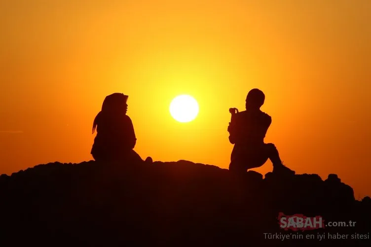 Kapadokya’da güneşin görsel şöleni