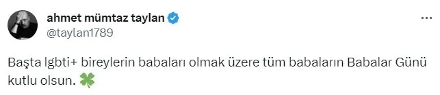 Ahmet Mümtaz Taylan'ın skandal LGBT paylaşımına tepkiler çığ gibi: Yeni rol hazırlığı mı?