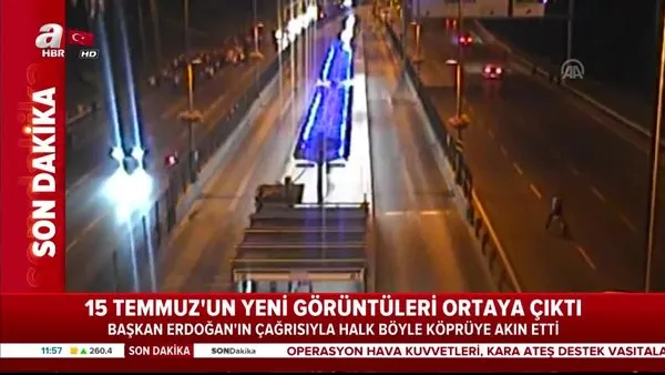 15 Temmuz'a ait yeni görüntüler ortaya çıktı! Başkan Erdoğan'ın çağrısıyla halk köprüye böyle akın etti