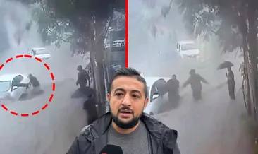 Ayazağa’daki sel felaketinde canı pahasına suya atladı! Mahsur kalan sürücüyü aracın ön camından böyle çıkardı