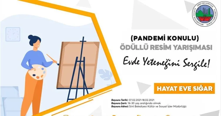 Siirt Belediyesi “Pandemi” konulu ödüllü resim yarışması düzenleniyor