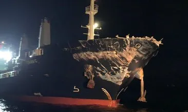 İstanbul Boğazı girişinde iki gemi çarpıştı