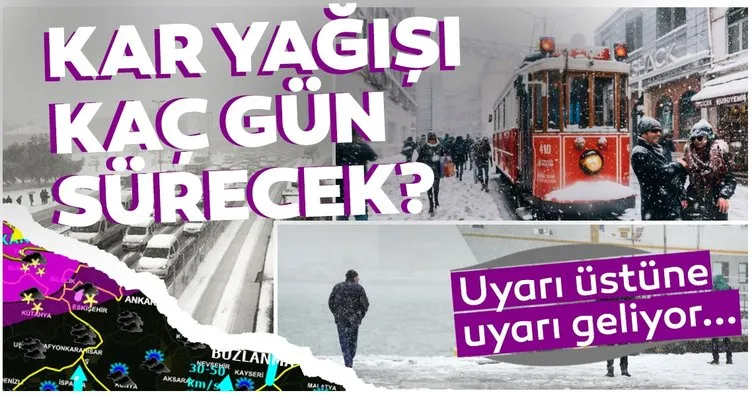 Son dakika hava durumu: İstanbul’da kar yağışı kaç gün sürecek? Uyarı üstüne uyarı geliyor!