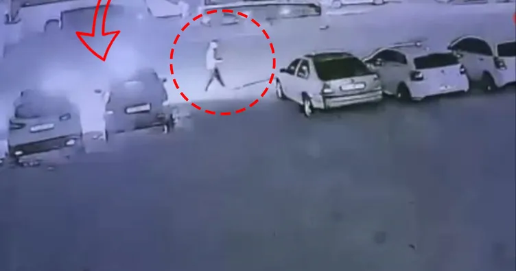 Antalya’da oto galeriye kundaklama anı kamerada: 6 araca benzin döküp ateşe verdi!
