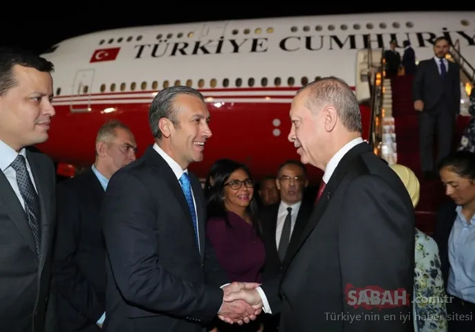 Başkan Erdoğan Venezuela'da böyle karşılandı