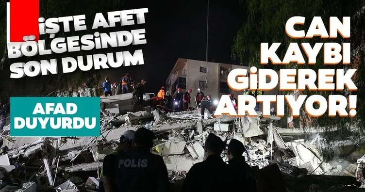 İzmir'den son dakika: Türkiye İzmir'e ağlıyor! AFAD afet bölgesindeki son durumu bildirdi! 39 ölü 896 yaralı