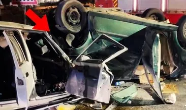 Feci kaza! Otomobil takla attı: 7 kişi yaralandı