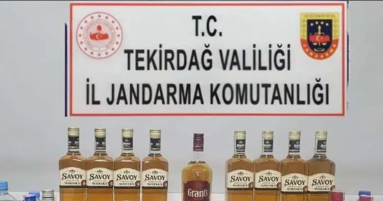 Jandarmadan gümrük kaçağı alkol baskını