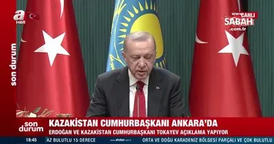 Son dakika: Başkan Erdoğan ve Kazakistan Cumhurbaşkanı Tokayev’den ortak basın toplantısı | Video