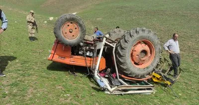 Tarla sürerken traktör devrildi: 1 ölü