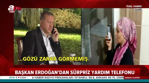Cumhurbaşkanı Erdoğan'dan sürpriz yardım telefonu