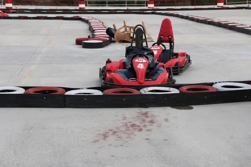 Go-kart pistinde feci kaza!