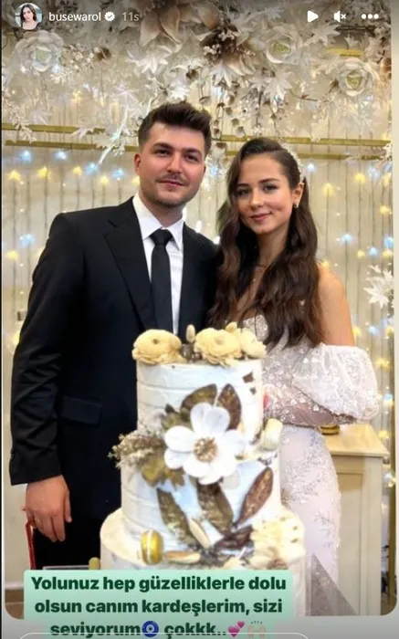 Buse Varol’un kardeşinin nişan kurdelesini Alişan kesti! İncecik kalan Buse Varol güzelliğiyle geceye damga vurdu!