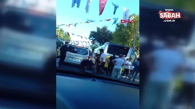 İETT otobüsü ile motosiklet çarpıştı! Hamile kadın aracın altında kaldı | Video