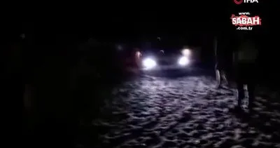 Hatay’da kuma saplanan engelli vatandaşın imdadına polis yetişti | Video