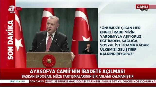 Başkan Erdoğan'dan önemli mesaj: 