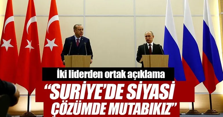 Cumhurbaşkanı Erdoğan ve Putin'den ortak basın toplantısı
