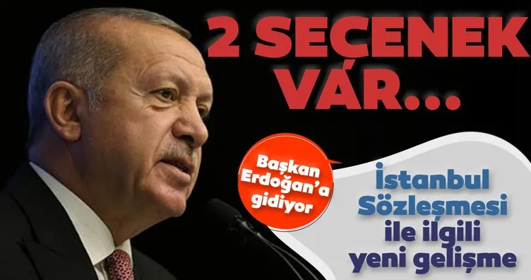 SON DAKİKA: İstanbul Sözleşmesi ile ilgili yeni gelişme! Masada 2 seçenek var...
