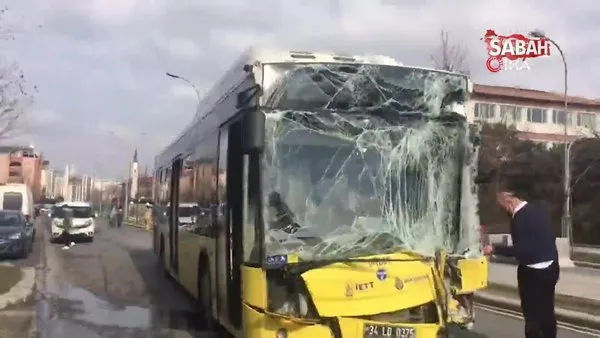 Son Dakika: Başakşehir’de 2 İETT otobüsü çarpıştı! 6 yaralı | Video